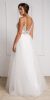 Beaded Spaghetti Prom Gown with Tulle Skirt back in White